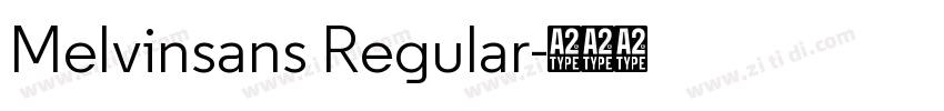 Melvinsans Regular字体转换